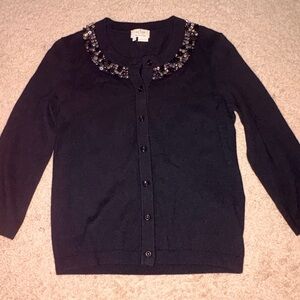 Kate Spade jeweled neck cardigan